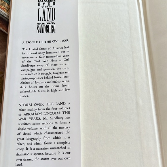 Carl Sandburg's Storm Over The Land Profile of The Civil War Hardcover Book 1995 - Picture 10 of 13